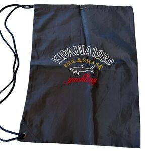 Paul & Shark Yachting Kipawa 1938 Navy Blue Drawstring Bag Made in Italy Shark